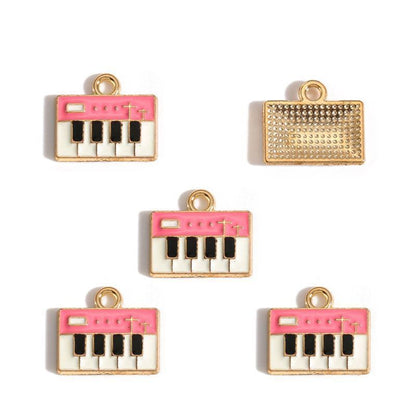 5PCS Music-Theme Collection Charm For Jewelry Making Findings