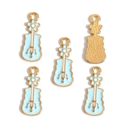 5PCS Music-Theme Collection Charm For Jewelry Making Findings