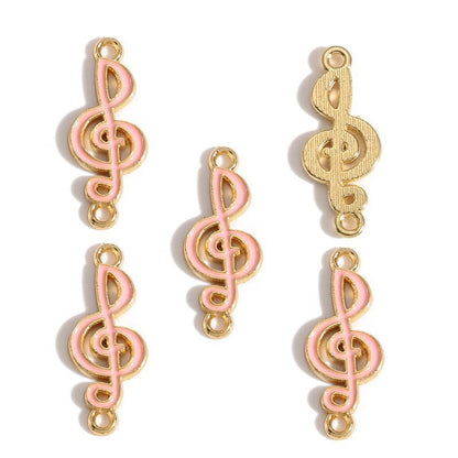 5PCS Music-Theme Collection Charm For Jewelry Making Findings