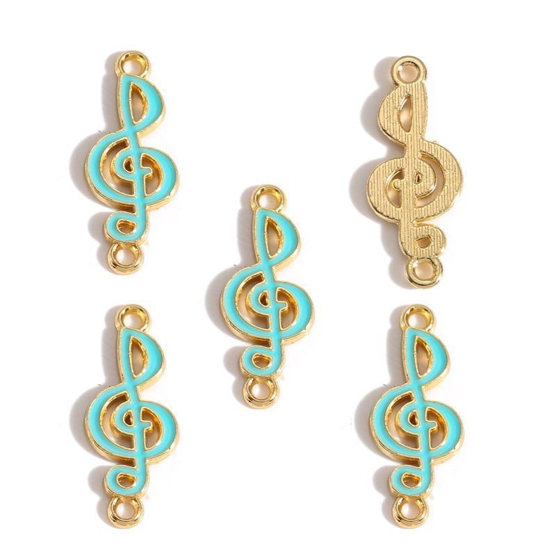 5PCS Music-Theme Collection Charm For Jewelry Making Findings