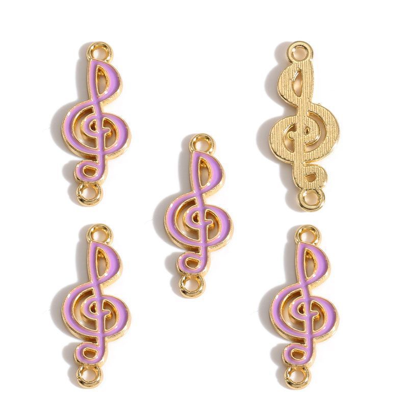 5PCS Music-Theme Collection Charm For Jewelry Making Findings