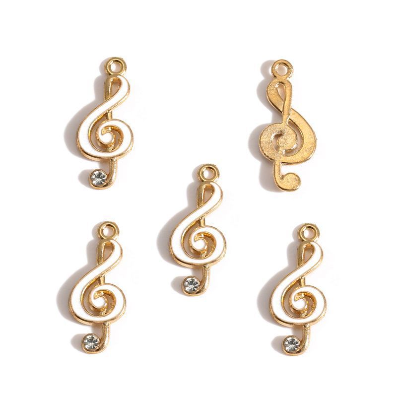 5PCS Music-Theme Collection Charm For Jewelry Making Findings
