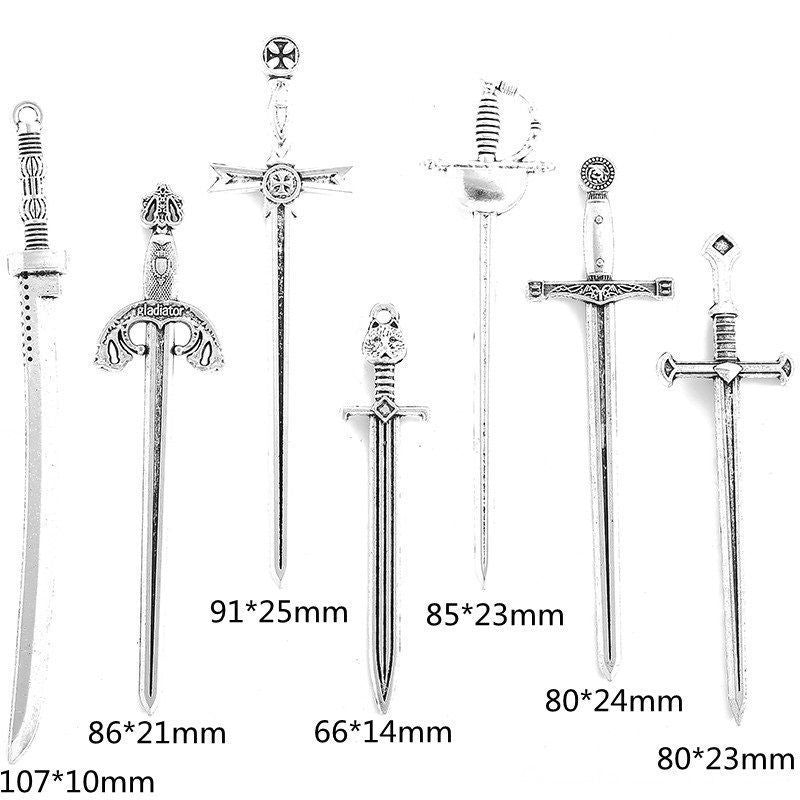 Medieval Sword Charm Collection For Jewelry Making Findings