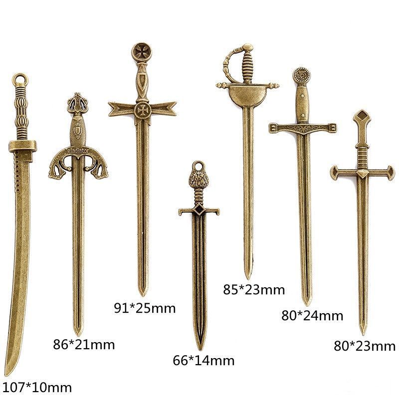 Medieval Sword Charm Collection For Jewelry Making Findings