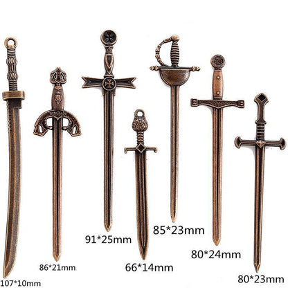 Medieval Sword Charm Collection For Jewelry Making Findings