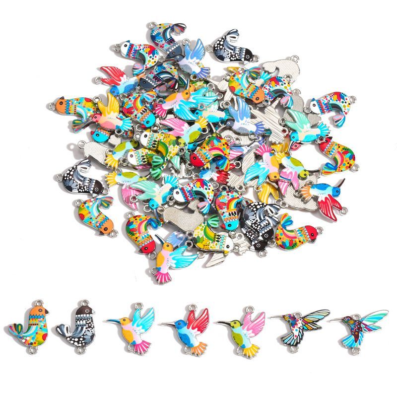 2PCS Hummingbirds Collection Charm For Jewelry Making Findings