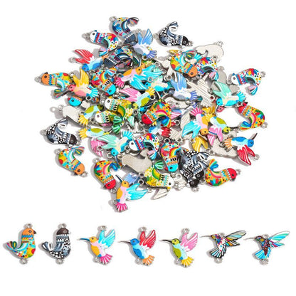 2PCS Hummingbirds Collection Charm For Jewelry Making Findings