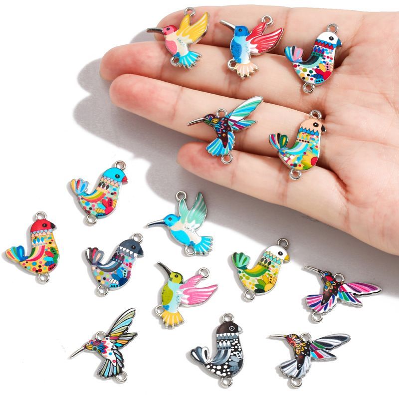 2PCS Hummingbirds Collection Charm For Jewelry Making Findings