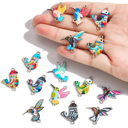 2PCS Hummingbirds Collection Charm For Jewelry Making Findings