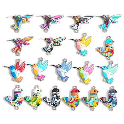 2PCS Hummingbirds Collection Charm For Jewelry Making Findings