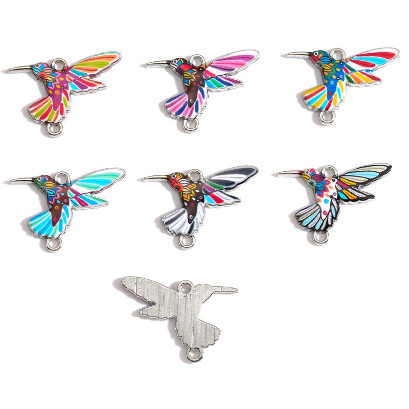 2PCS Hummingbirds Collection Charm For Jewelry Making Findings