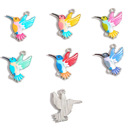 2PCS Hummingbirds Collection Charm For Jewelry Making Findings