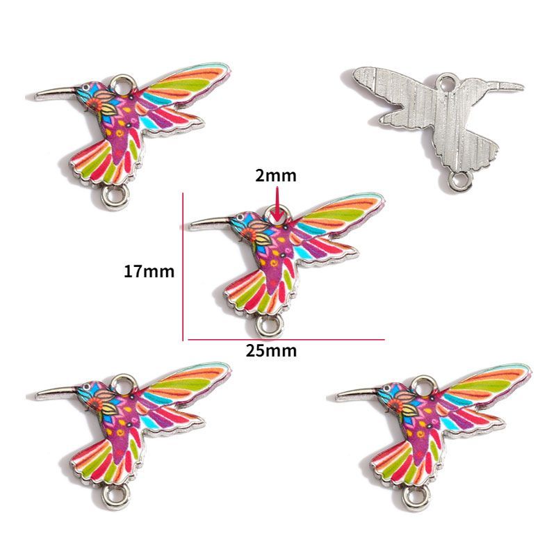 2PCS Hummingbirds Collection Charm For Jewelry Making Findings