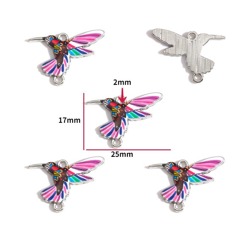 2PCS Hummingbirds Collection Charm For Jewelry Making Findings