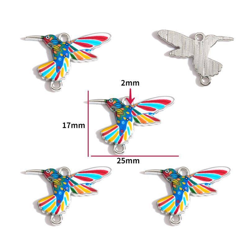 2PCS Hummingbirds Collection Charm For Jewelry Making Findings