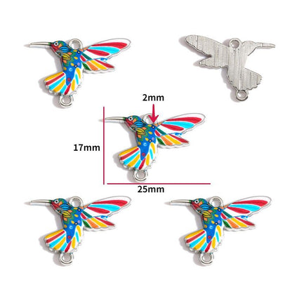 2PCS Hummingbirds Collection Charm For Jewelry Making Findings