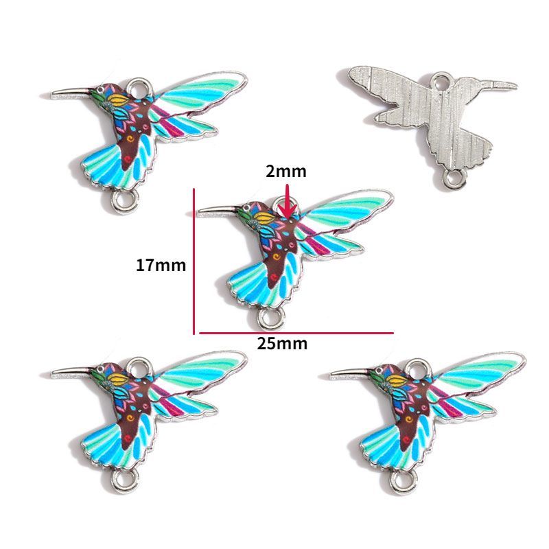 2PCS Hummingbirds Collection Charm For Jewelry Making Findings