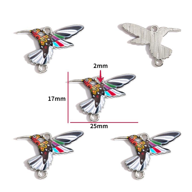2PCS Hummingbirds Collection Charm For Jewelry Making Findings