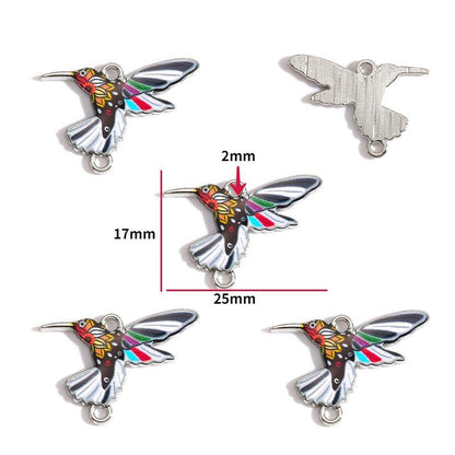 2PCS Hummingbirds Collection Charm For Jewelry Making Findings
