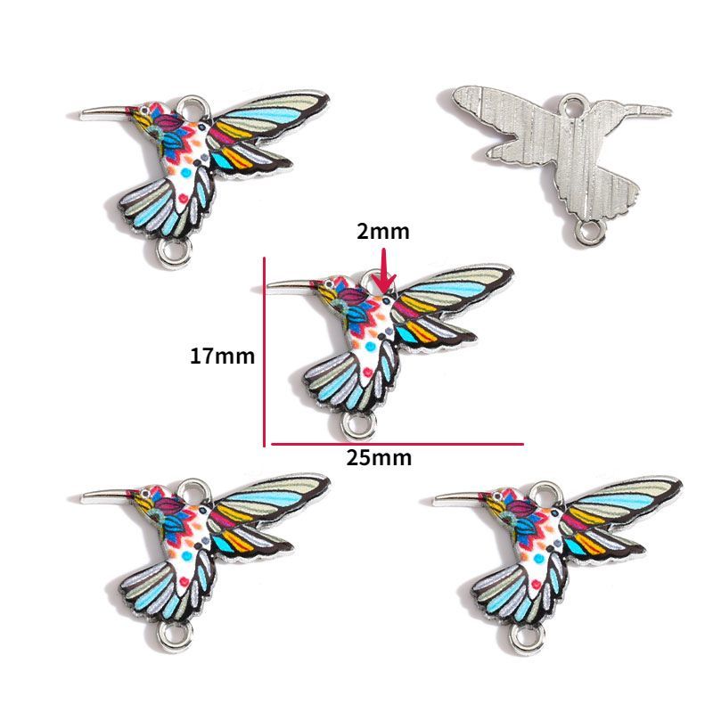 2PCS Hummingbirds Collection Charm For Jewelry Making Findings