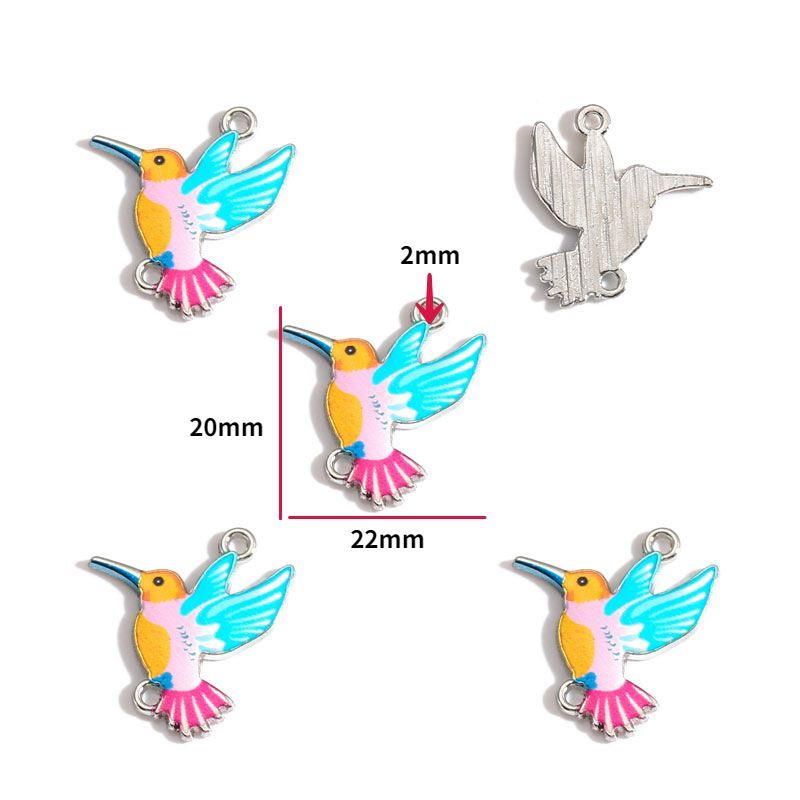 2PCS Hummingbirds Collection Charm For Jewelry Making Findings