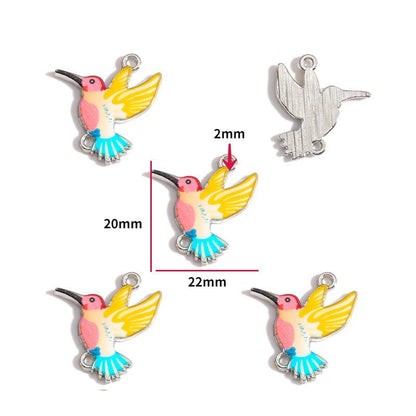 2PCS Hummingbirds Collection Charm For Jewelry Making Findings