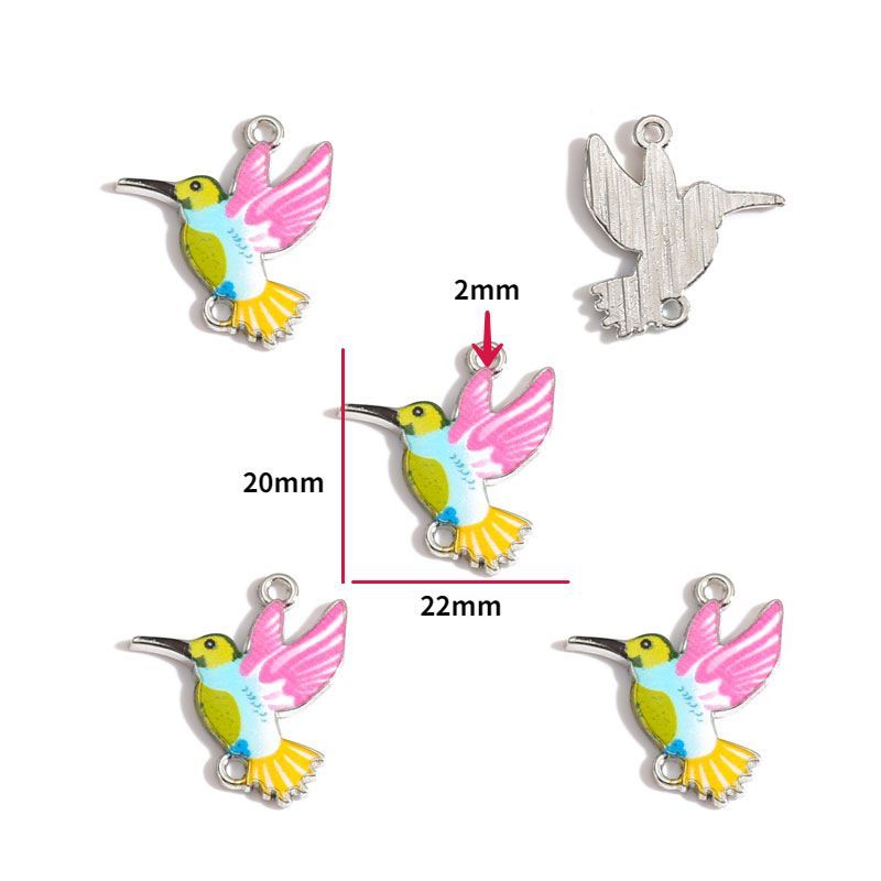 2PCS Hummingbirds Collection Charm For Jewelry Making Findings