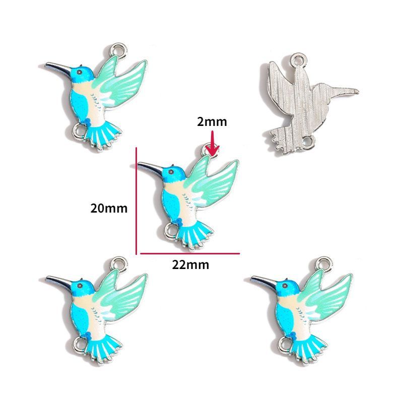 2PCS Hummingbirds Collection Charm For Jewelry Making Findings