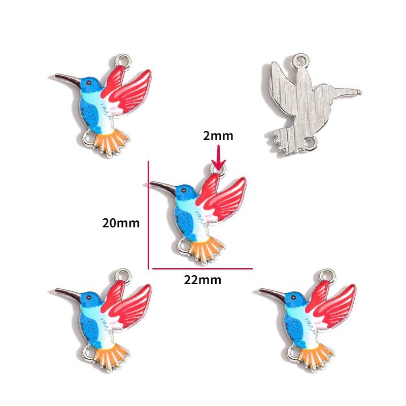 2PCS Hummingbirds Collection Charm For Jewelry Making Findings