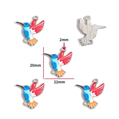 2PCS Hummingbirds Collection Charm For Jewelry Making Findings