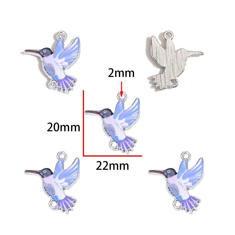 2PCS Hummingbirds Collection Charm For Jewelry Making Findings