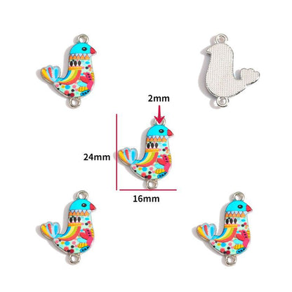 2PCS Hummingbirds Collection Charm For Jewelry Making Findings