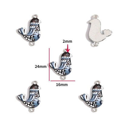 2PCS Hummingbirds Collection Charm For Jewelry Making Findings