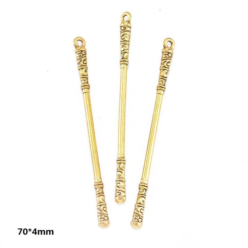 5PCS Antique Gold Color Fantasy Weapon Charm For Jewelry Making Findings