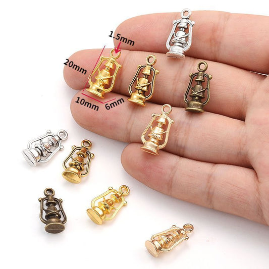 5PCS Lantern Charm for Jewelry Making Findings 10x20mm