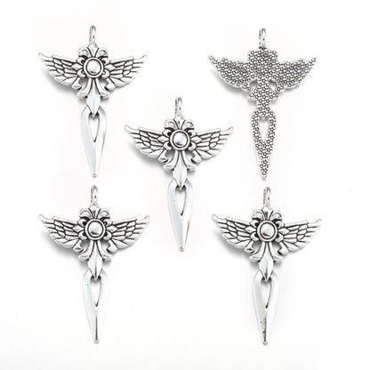 1PCS Winged Spear Charm for Jewelry Making Findings 34x48mm