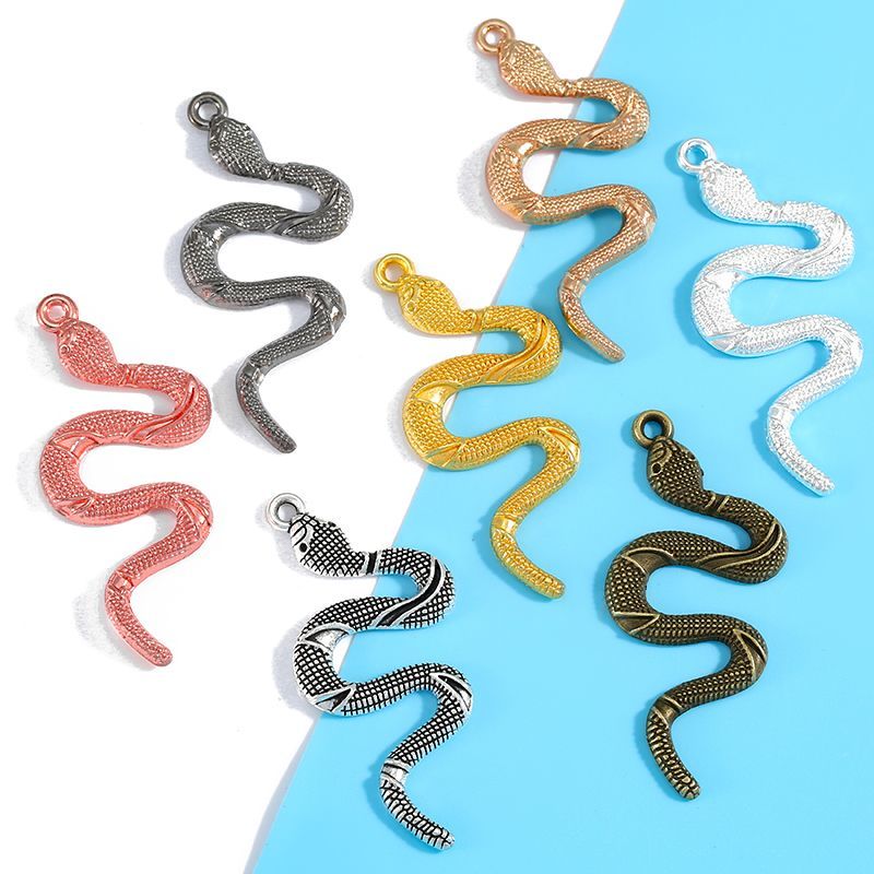 3PCS Snake Charm for Jewelry Making Findings 23x53mm