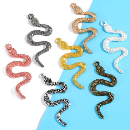 3PCS Snake Charm for Jewelry Making Findings 23x53mm