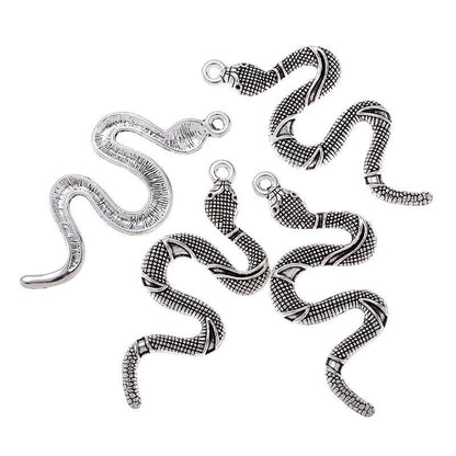 3PCS Snake Charm for Jewelry Making Findings 23x53mm