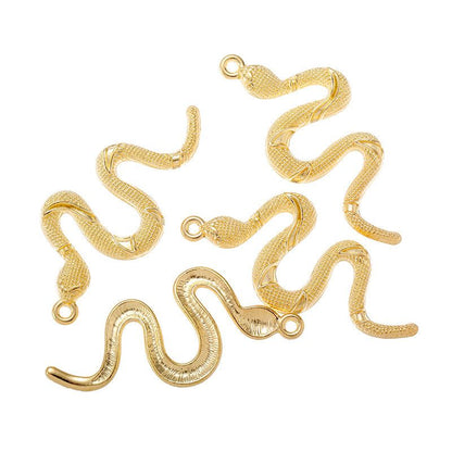 3PCS Snake Charm for Jewelry Making Findings 23x53mm
