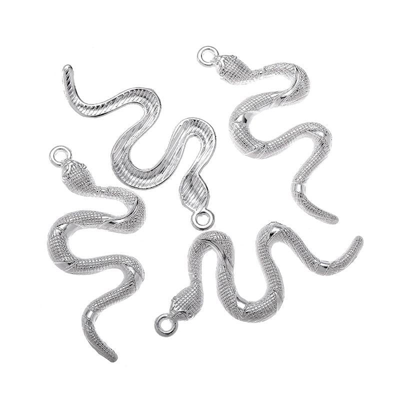 3PCS Snake Charm for Jewelry Making Findings 23x53mm