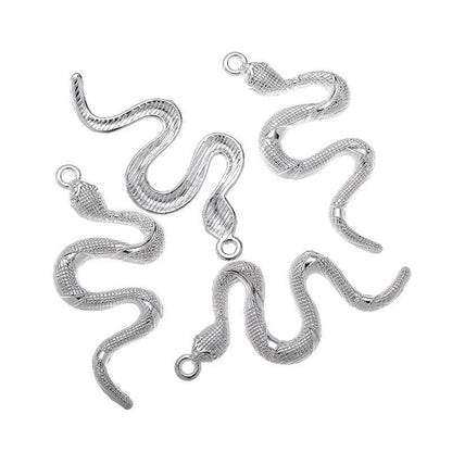 3PCS Snake Charm for Jewelry Making Findings 23x53mm