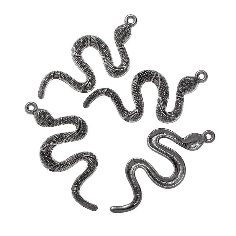 3PCS Snake Charm for Jewelry Making Findings 23x53mm
