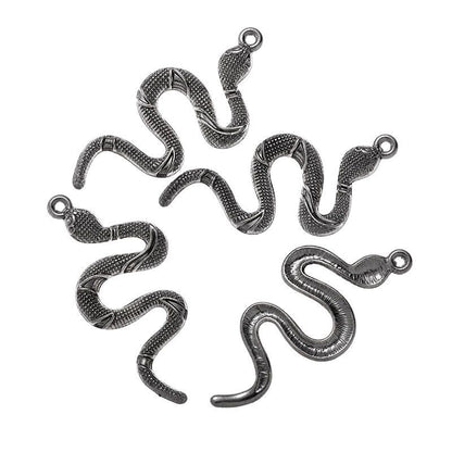 3PCS Snake Charm for Jewelry Making Findings 23x53mm