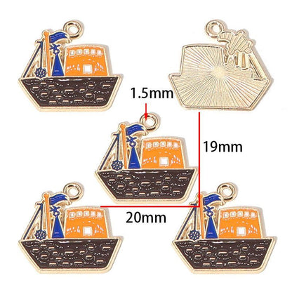 5PCS Pirate Collection Charm For Jewelry Making Findings