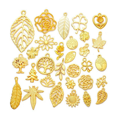 Multi Style Leaf & Flower Charm for Jewelry Making Findings