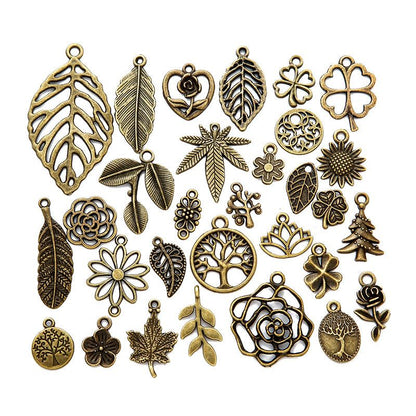 Multi Style Leaf & Flower Charm for Jewelry Making Findings