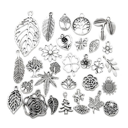 Multi Style Leaf & Flower Charm for Jewelry Making Findings
