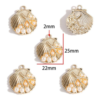 5PCS Sea Shell Charm For Jewelry Making Findings