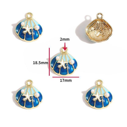 5PCS Sea Shell Charm For Jewelry Making Findings